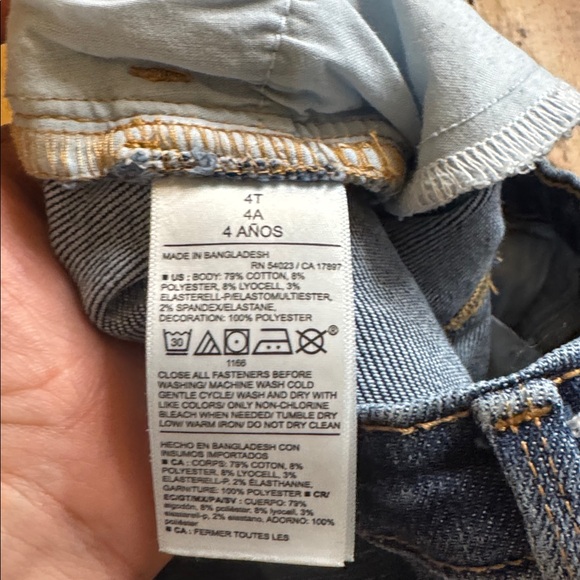 Old Navy Rockstar Jeggings 4T embroidered Star details cotton adjustable waist - Picture 4 of 5